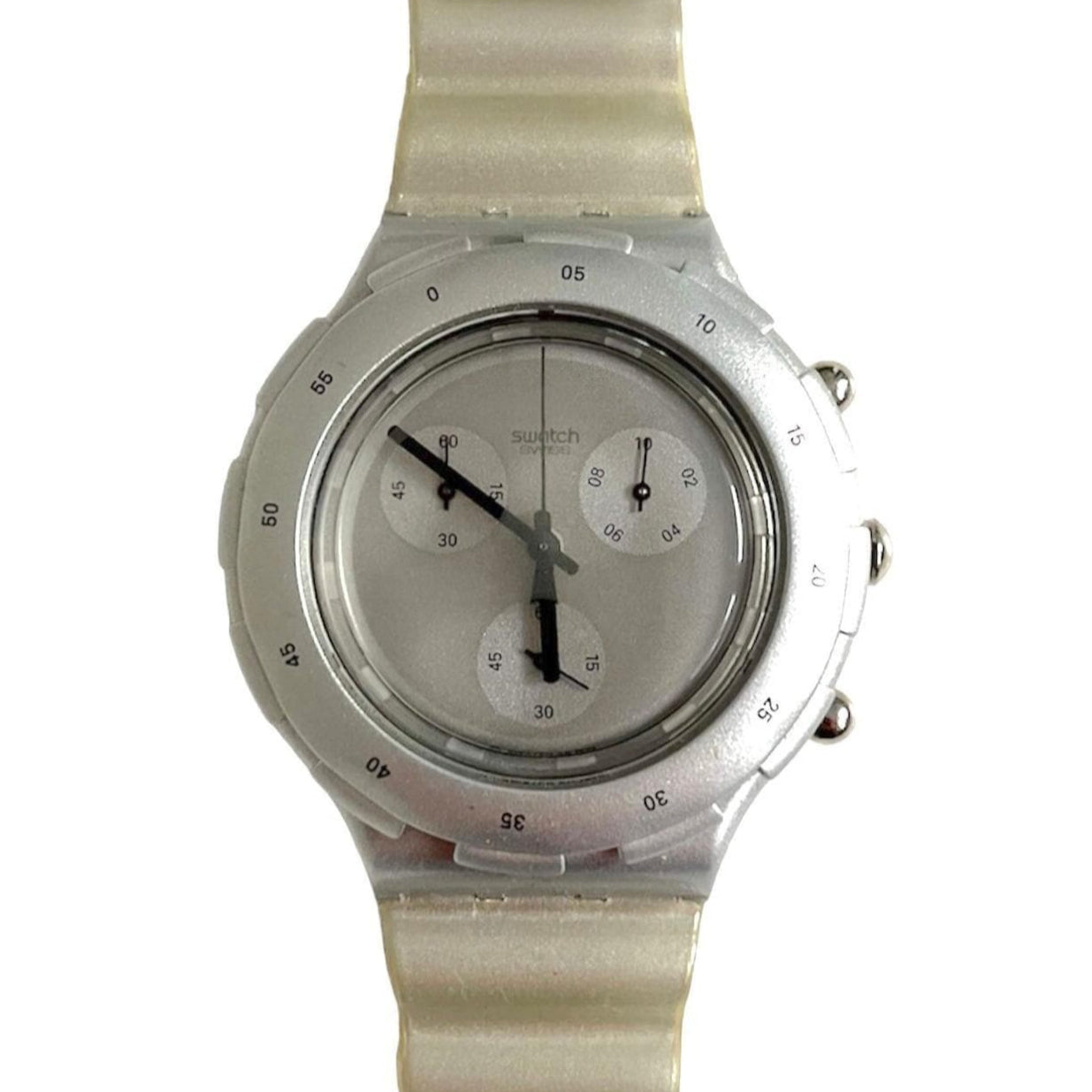 Swatch Aqua Chrono SILVER SBM107 (1997) - new in box