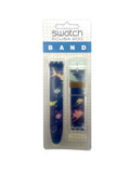 Bracelet de rechange Swatch en cuir orange 17 mm