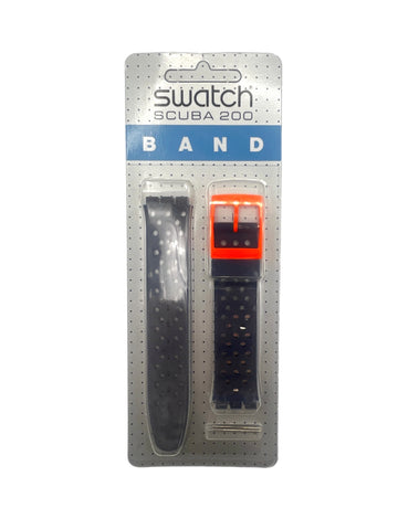Bracelet de rechange Swatch en cuir orange 17 mm