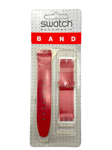 Swatch 17mm Automatic RED AHEAD ASAK101 Replacement Band (1992)