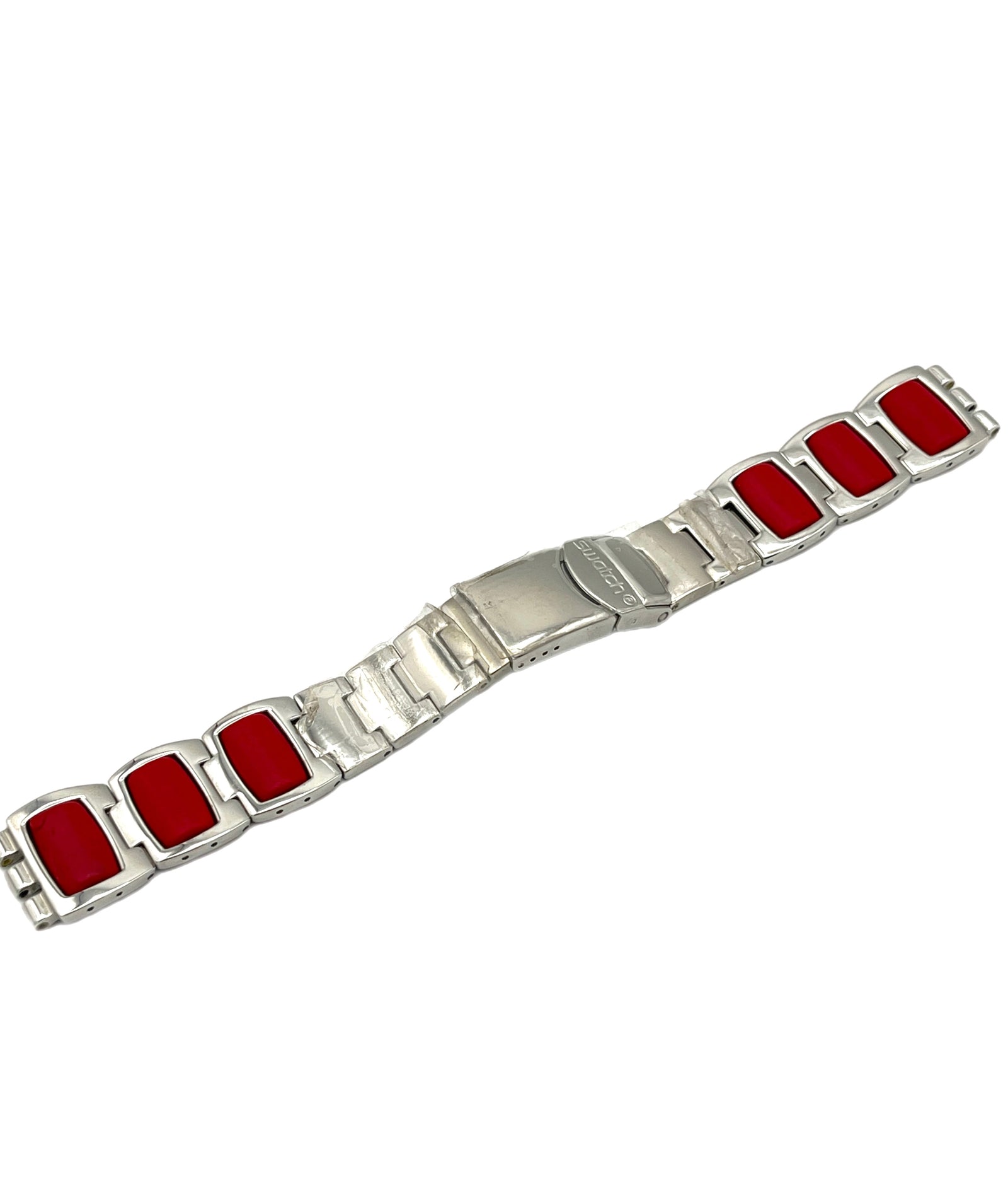 Bracelet de remplacement métallique Swatch Irony 17mm ROUGE PILLOW AYLS128G (2003)