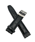 19mm Black Leather Replacement Band for Swatch
