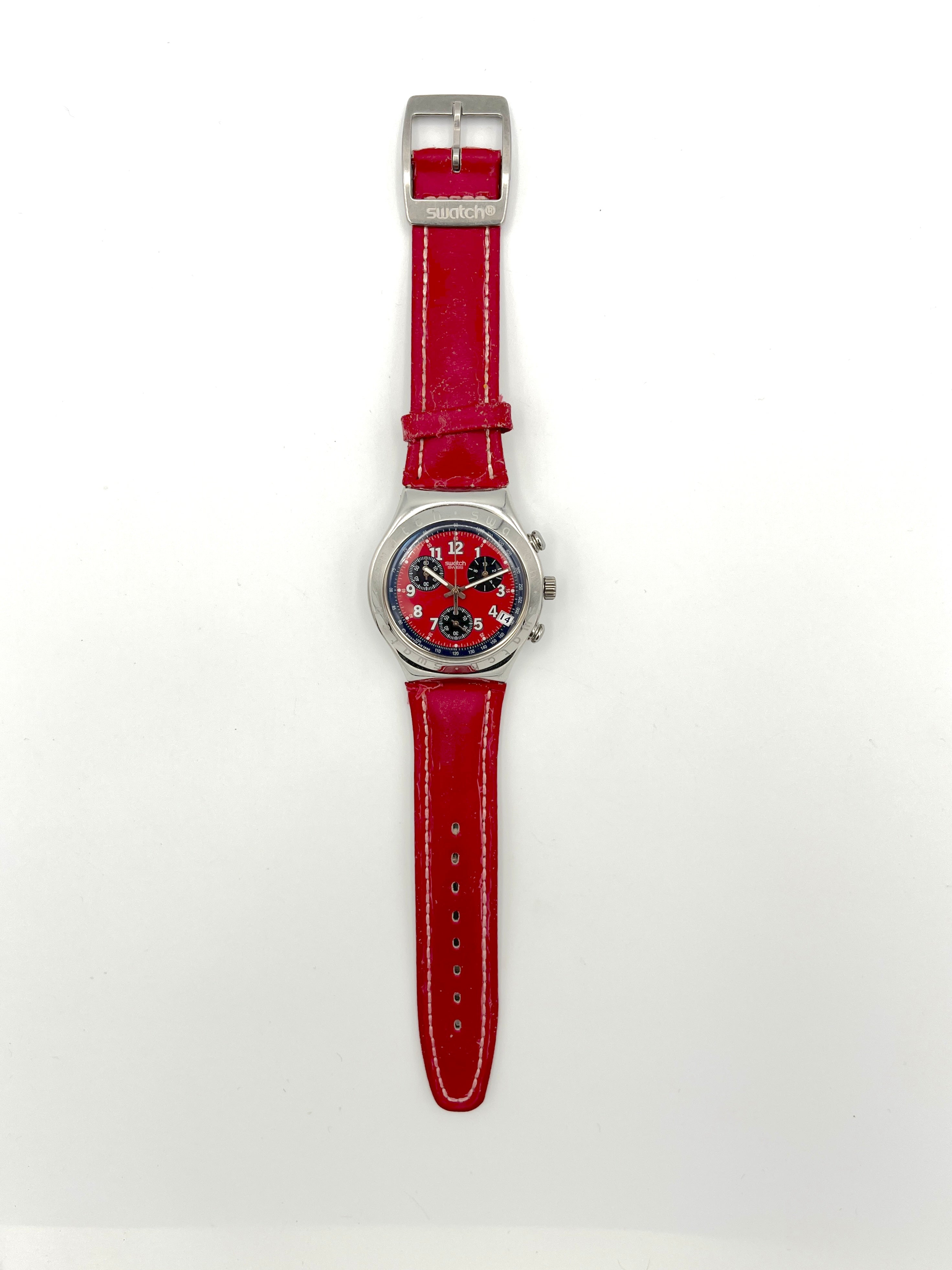 Swatch Irony Chrono SECRET AGENT RED YCS405 (1998) - new in box