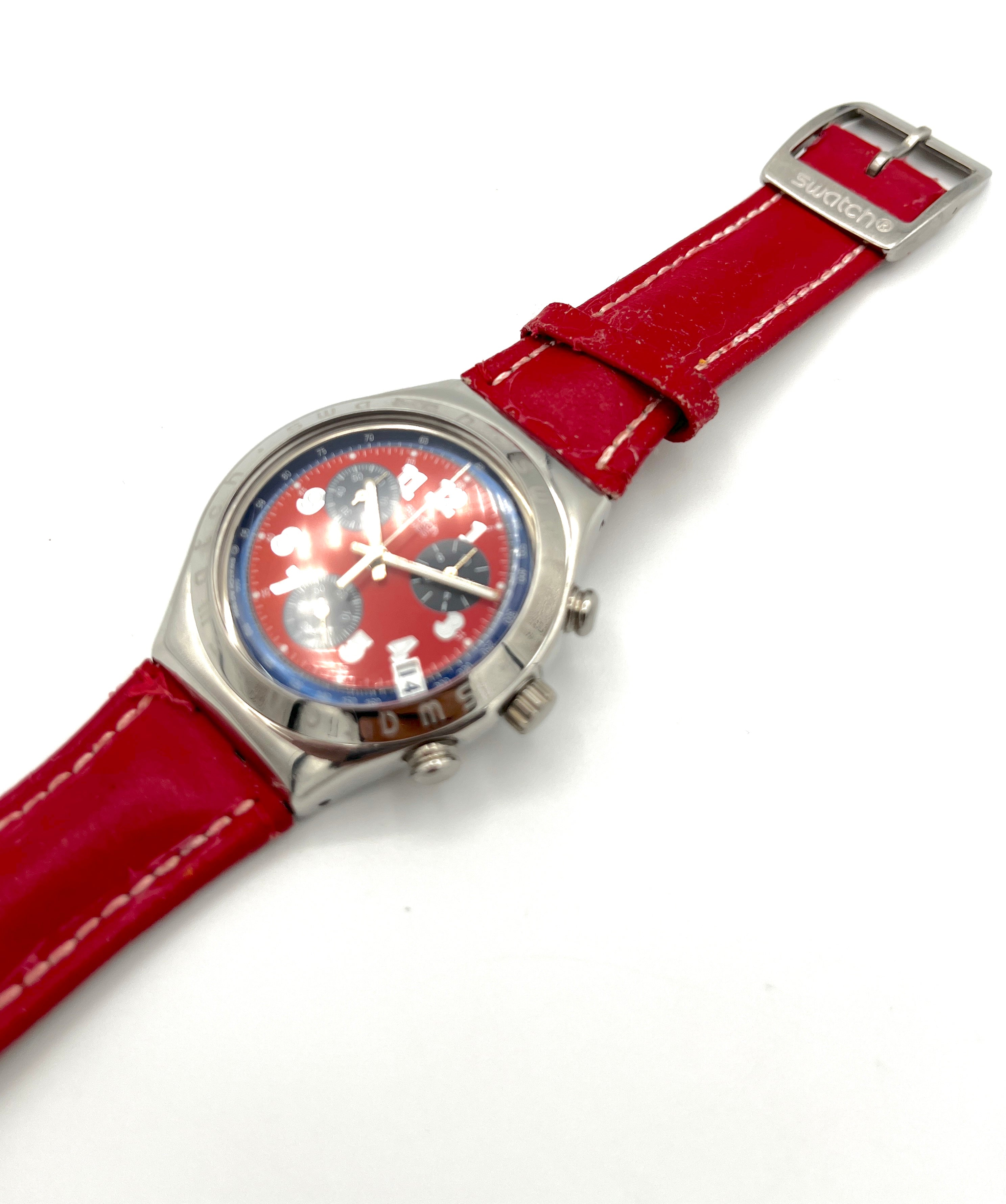Swatch Irony Chrono SECRET AGENT RED YCS405 (1998) - new in box
