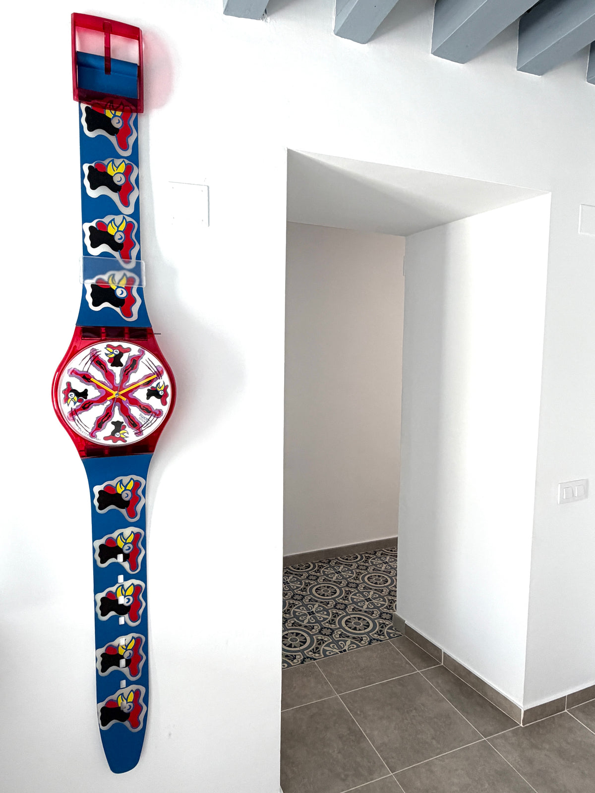 Swatch Maxi Wall Clock CHICCIRICHI MGR112 (1992)