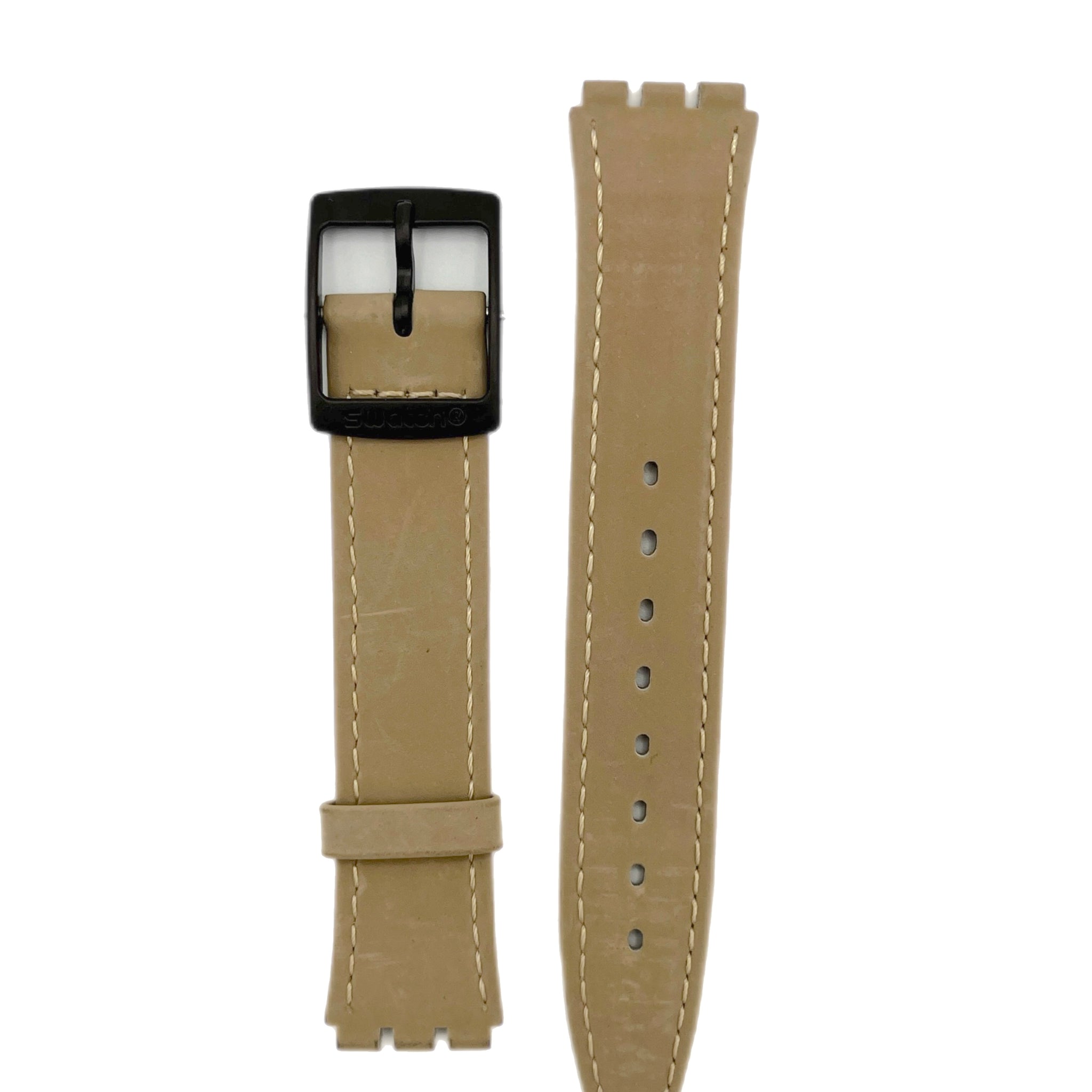 Swatch SKIN 16mm Beige Leather Replacement Strap