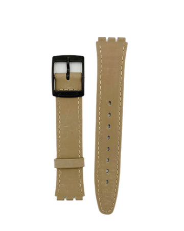 Swatch SKIN 16mm Beige Leather Replacement Strap