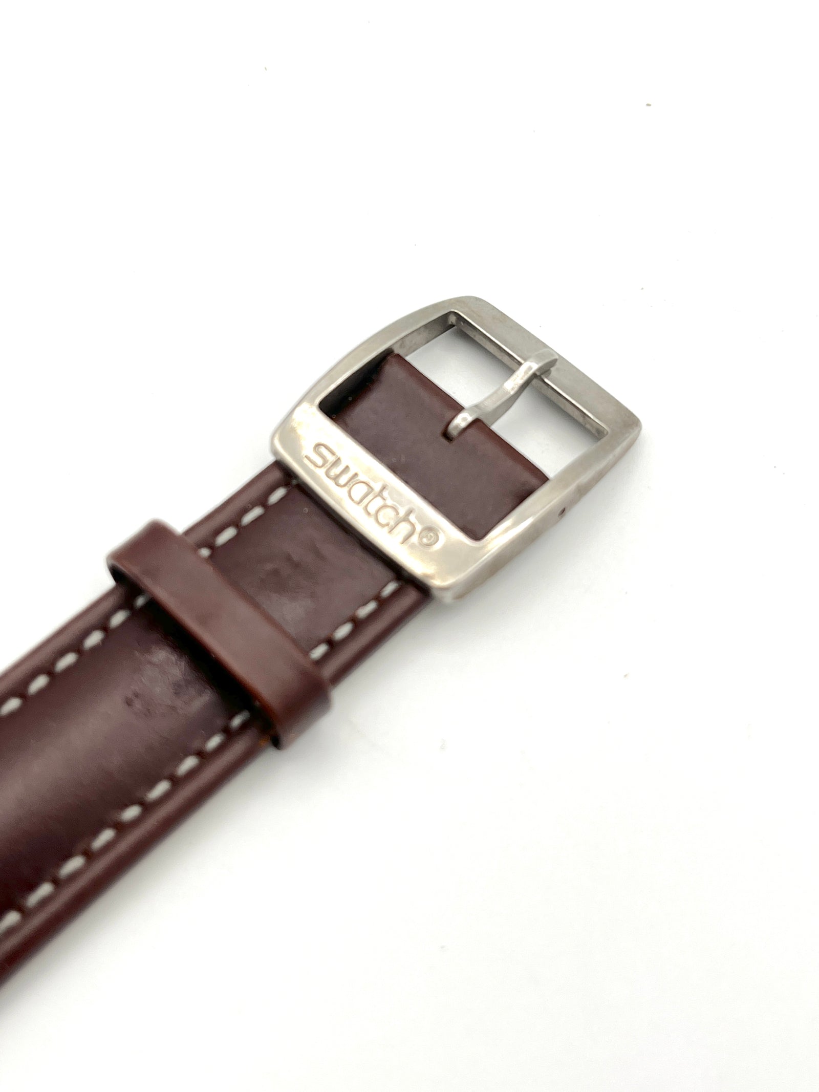 Swatch 19mm Dark Brown Leather Replacement Strap