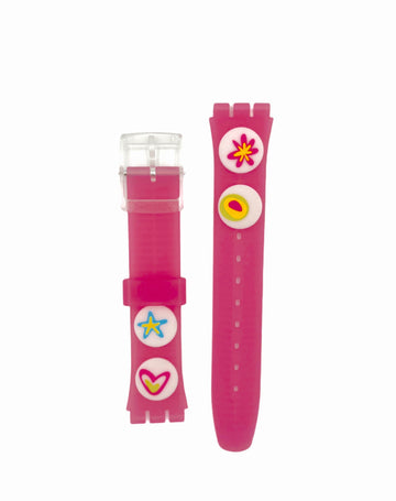 Swatch 17mm Replacement Band Gent PINK CANDY AGE177