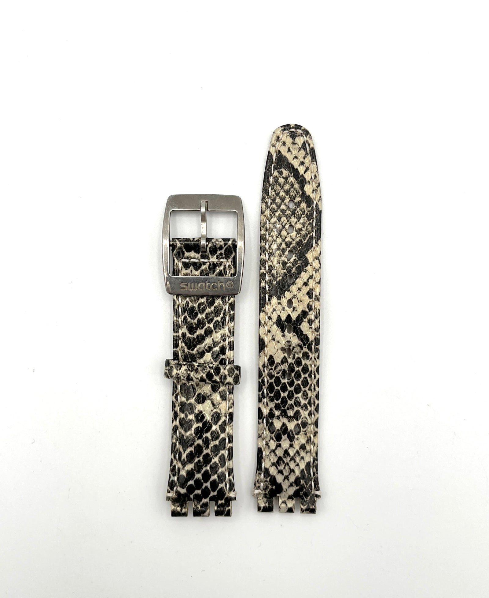 Swatch Irony 17mm Snake Print Leather Replacement Band