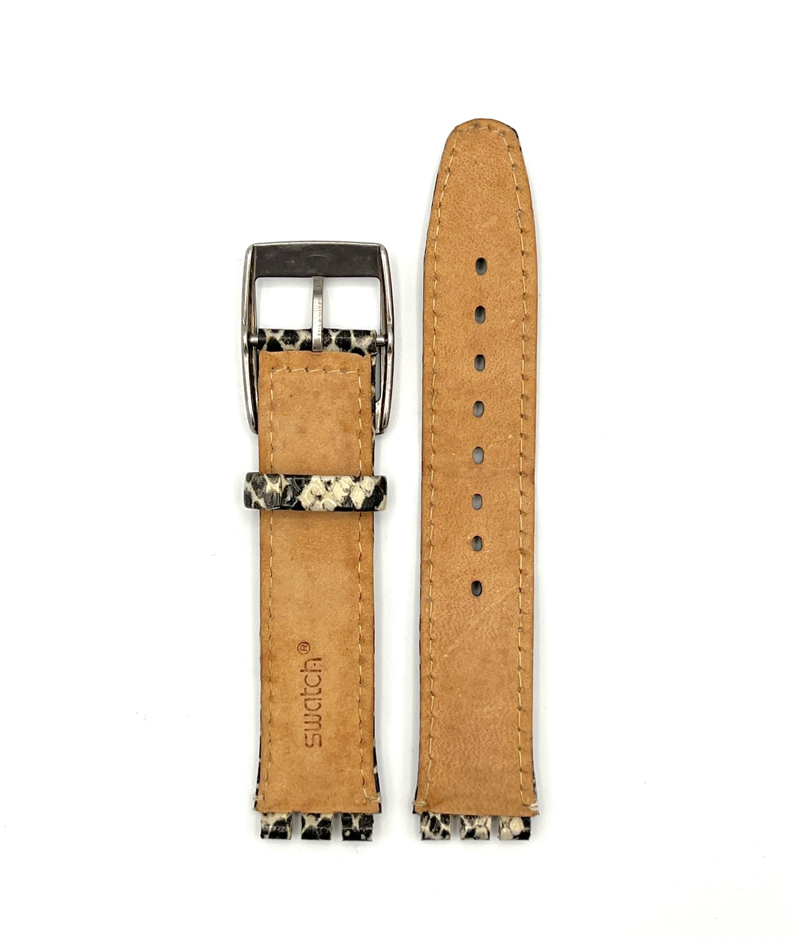 Swatch Irony 17mm Snake Print Leather Replacement Band