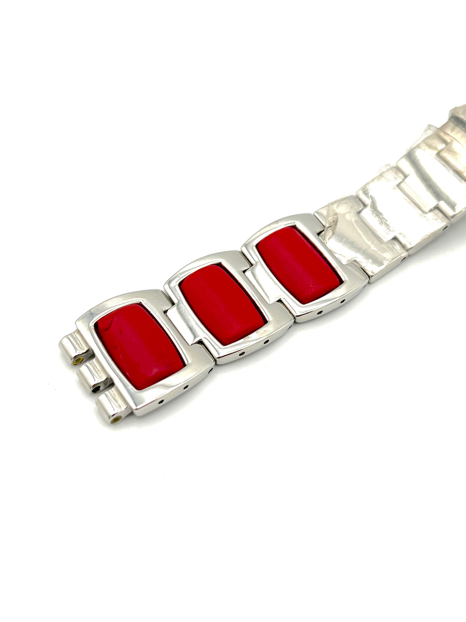 Bracelet de remplacement métallique Swatch Irony 17mm ROUGE PILLOW AYLS128G (2003)