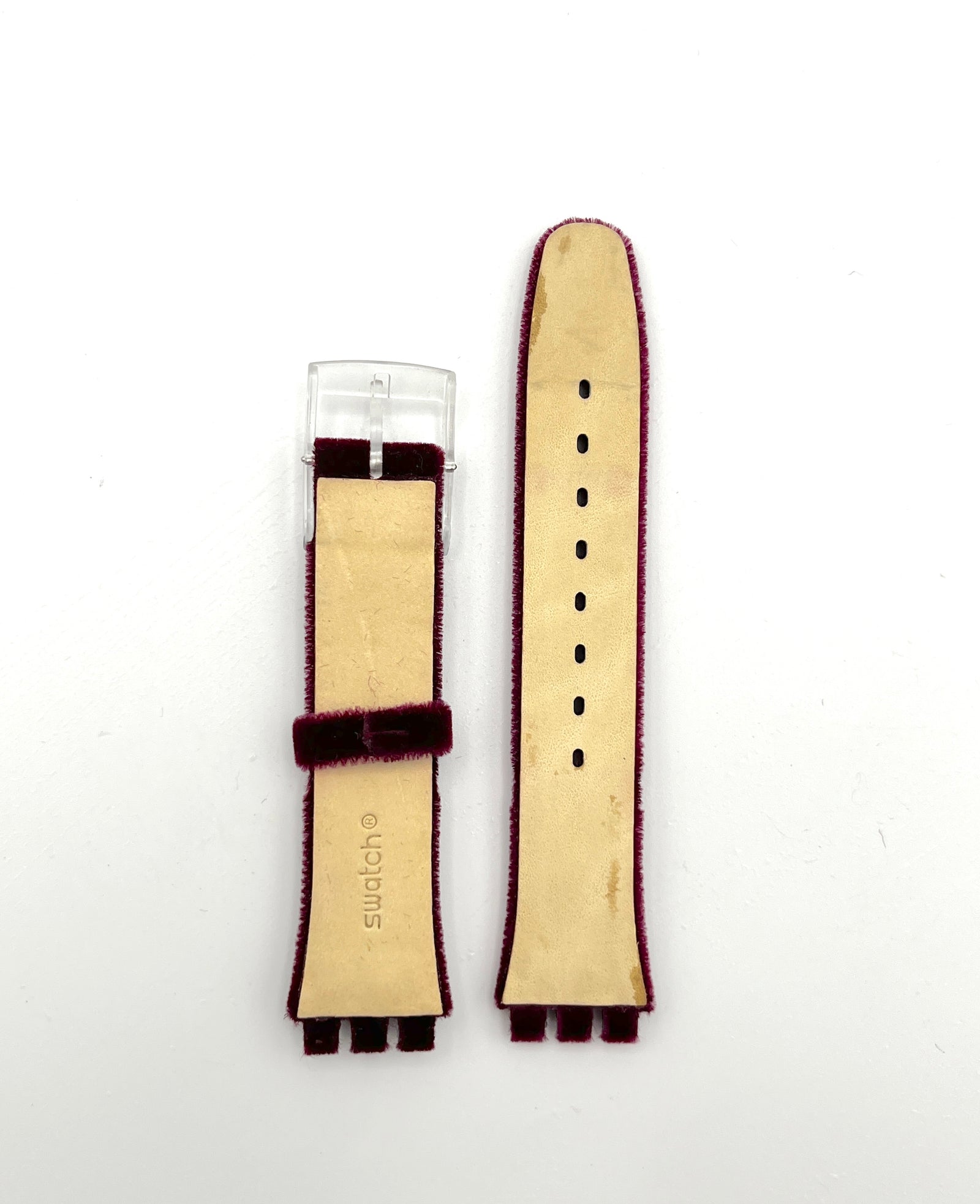 Swatch 17mm Replacement Blackberry Suede Band