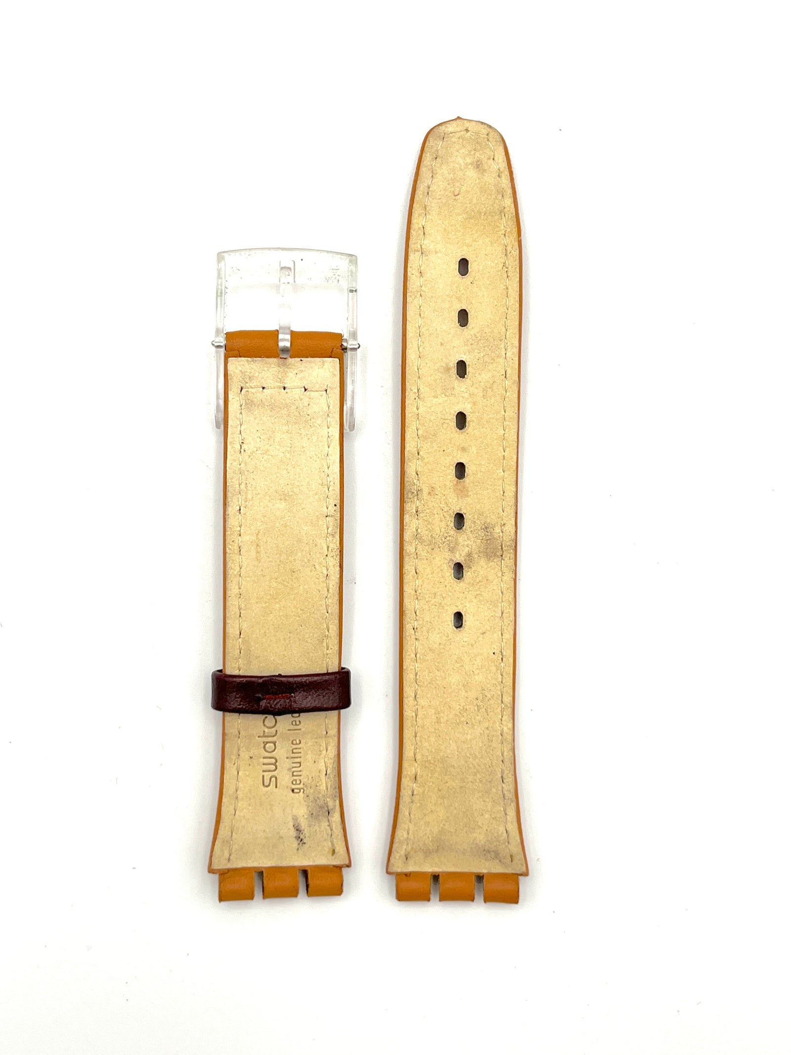 Swatch 17mm Leather Replacement Band CROISSANT CHAUD AGE700 (2003)