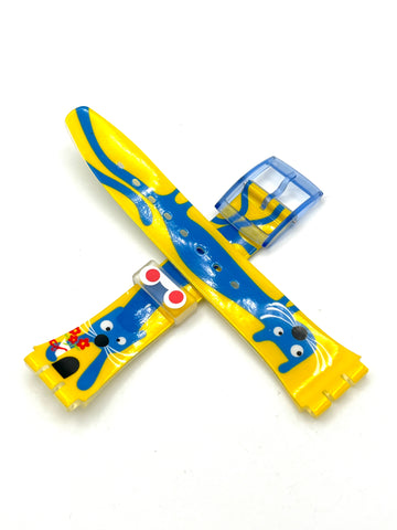 Swatch 17mm Replacement Band Gent MOUSE TRAP AGS120 (2004)
