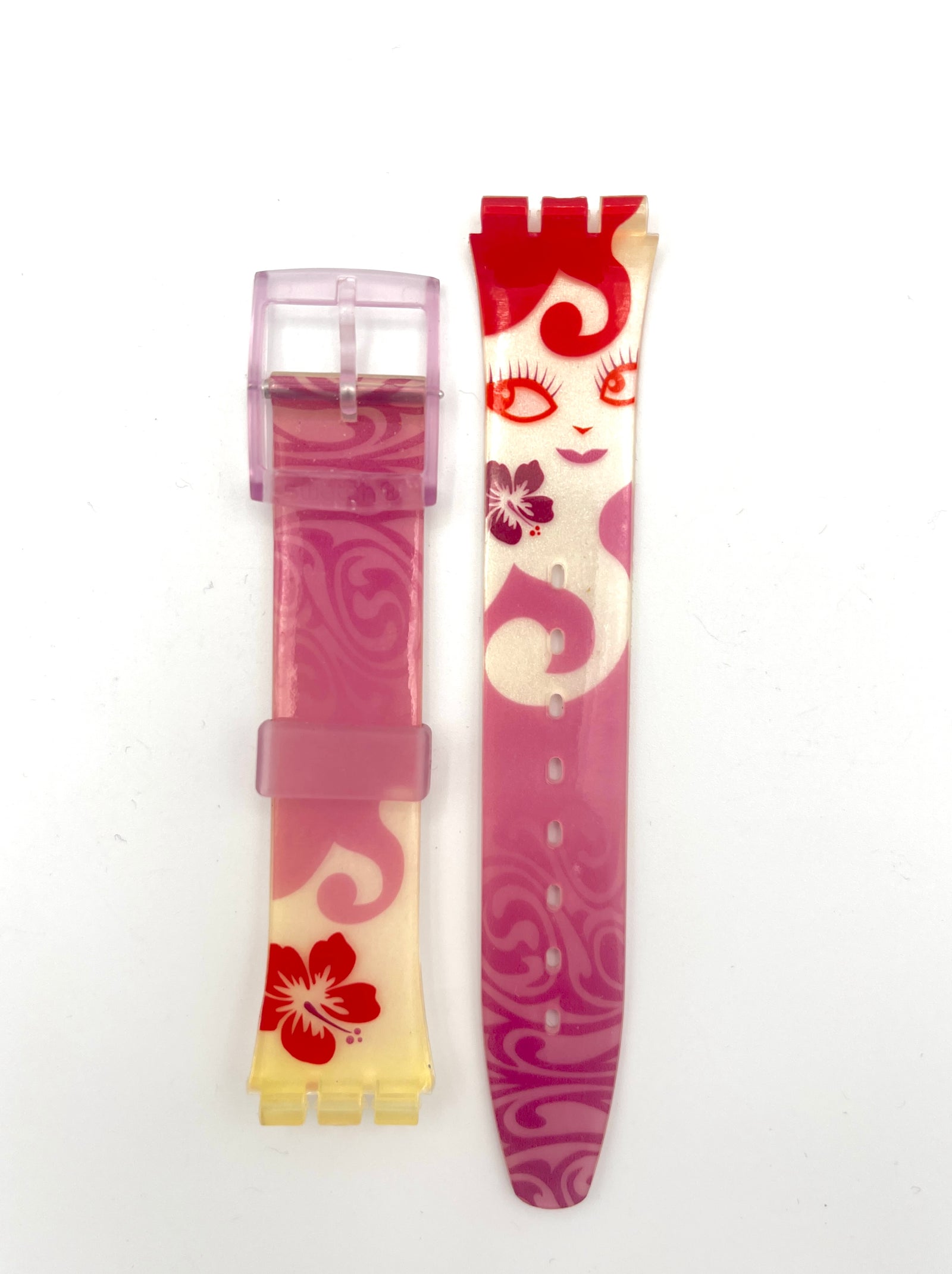 Swatch 17mm Replacement Band Gent PINK ALOHA AGP124 (2004)