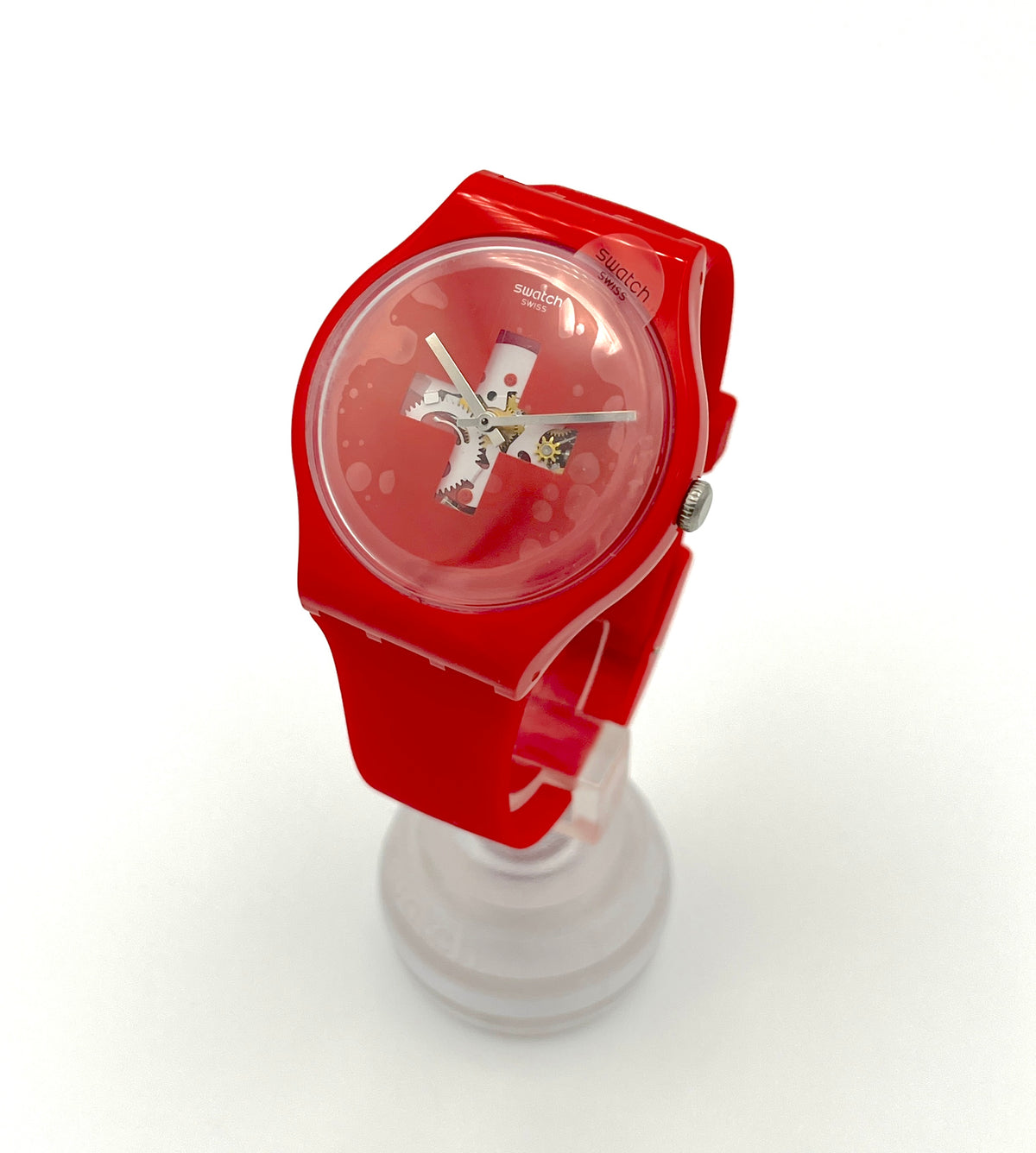 Swiss vintage Swatch Thank You Watch with Red Heart and Script Design HATTIE main image 4