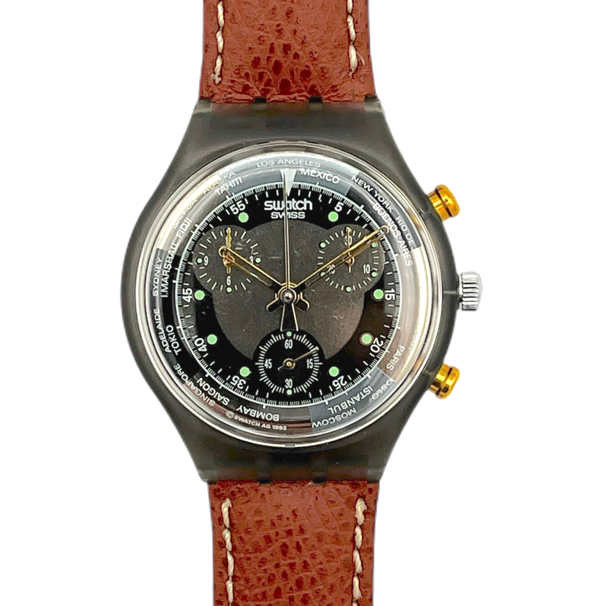 vintage Swatch Chrono JET LAG SCM102 (1993) - new in box