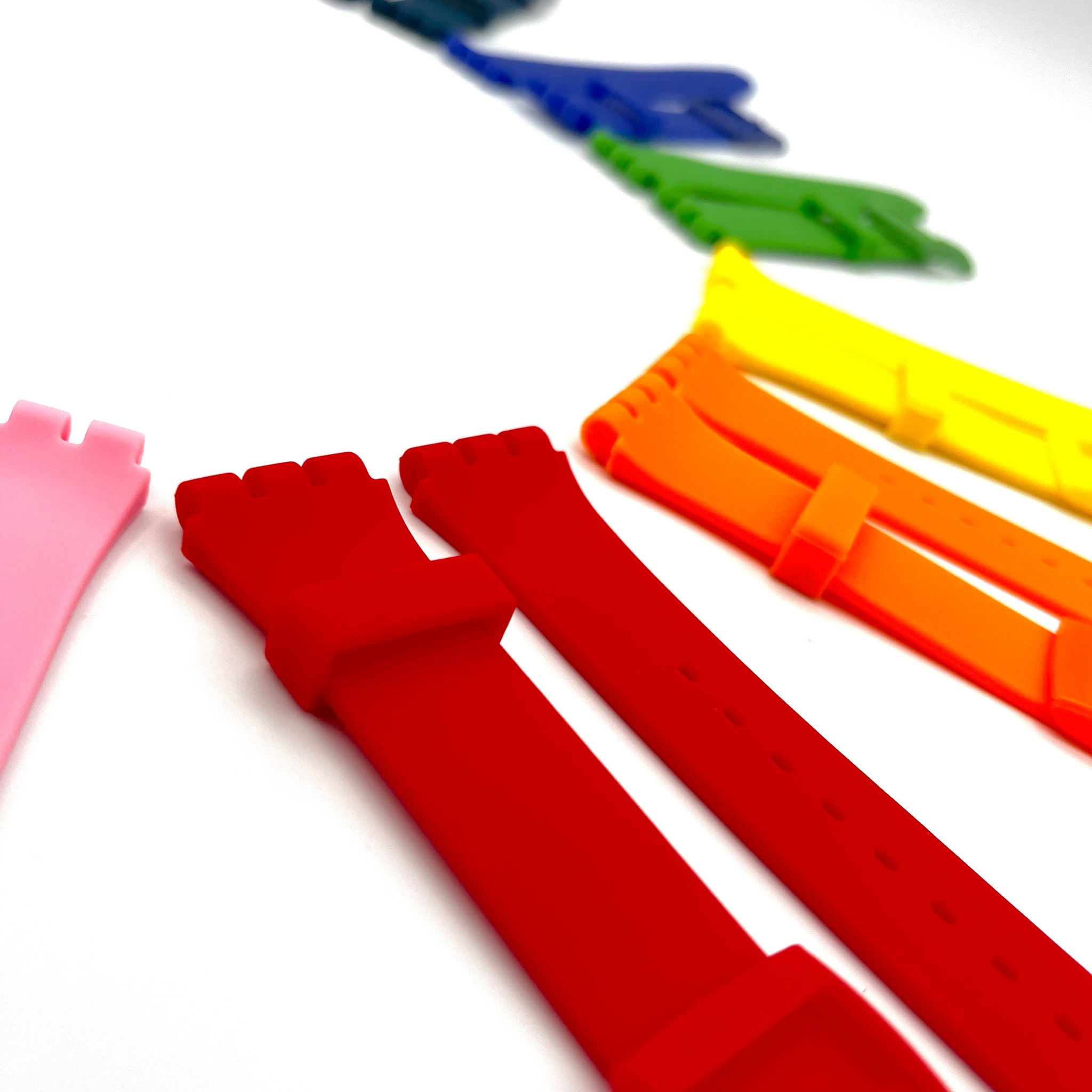 19mm Silicone Replacement Band For Swatch New Gent - 13 colors