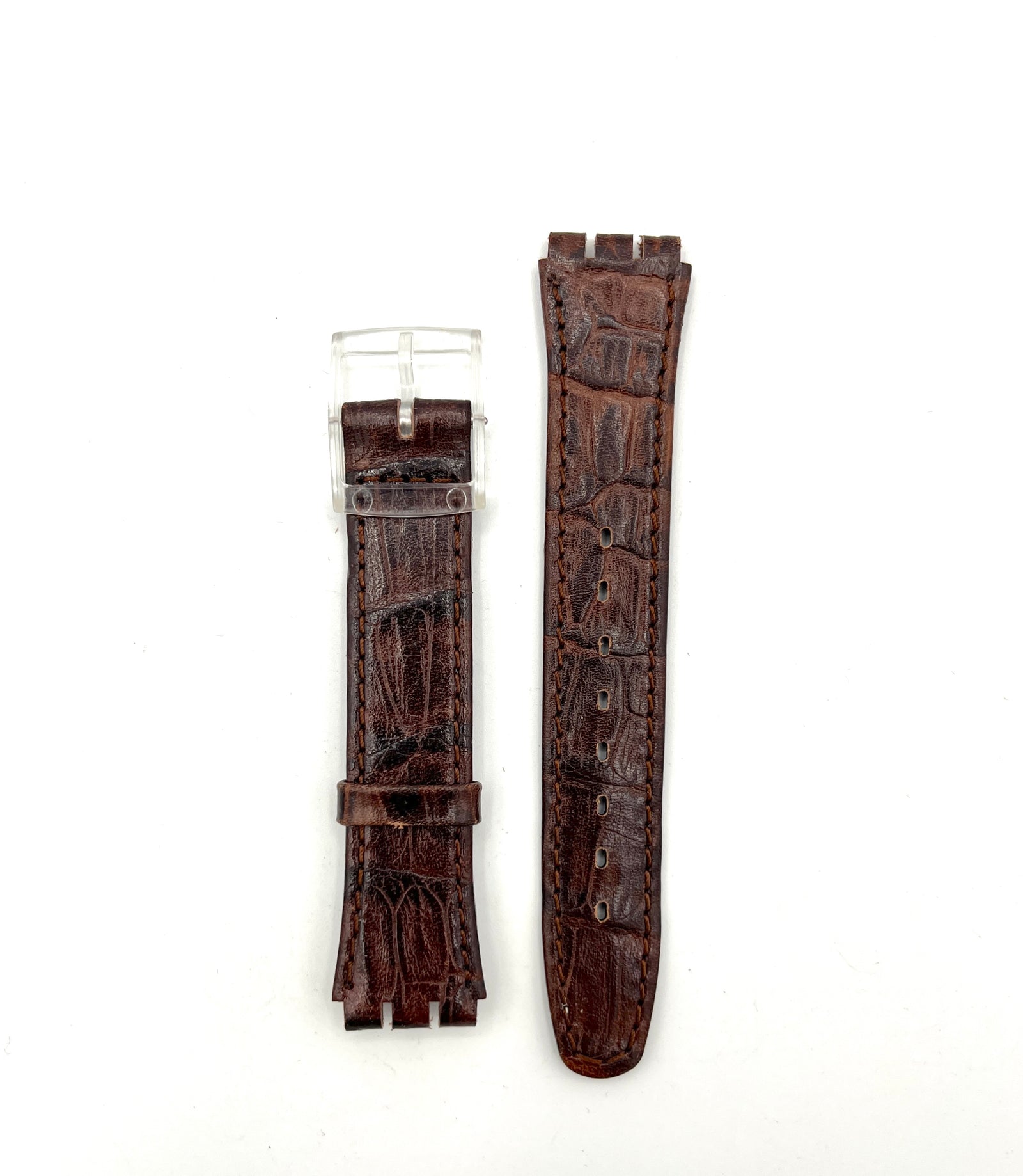 Swatch 17mm Brown Leather Replacement Band
