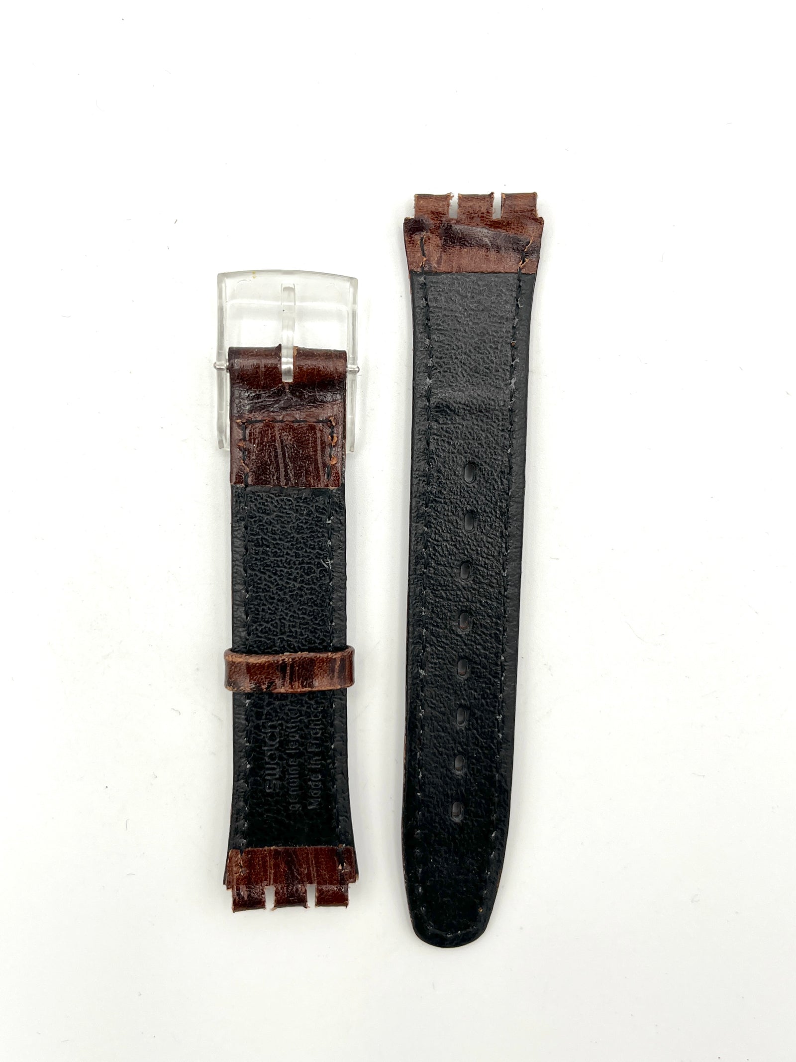 Swatch 17mm Brown Leather Replacement Band