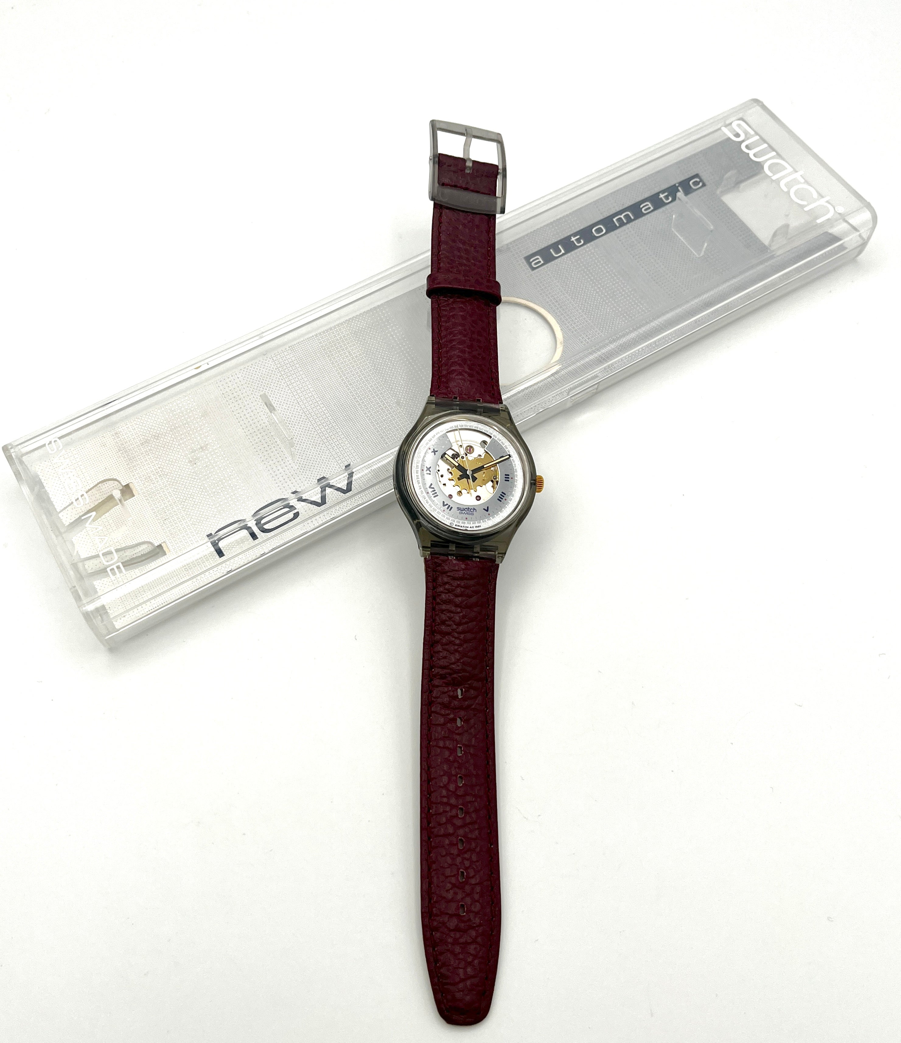 vintage Swatch Automatic RUBIN SAM100 (1991) - new in box