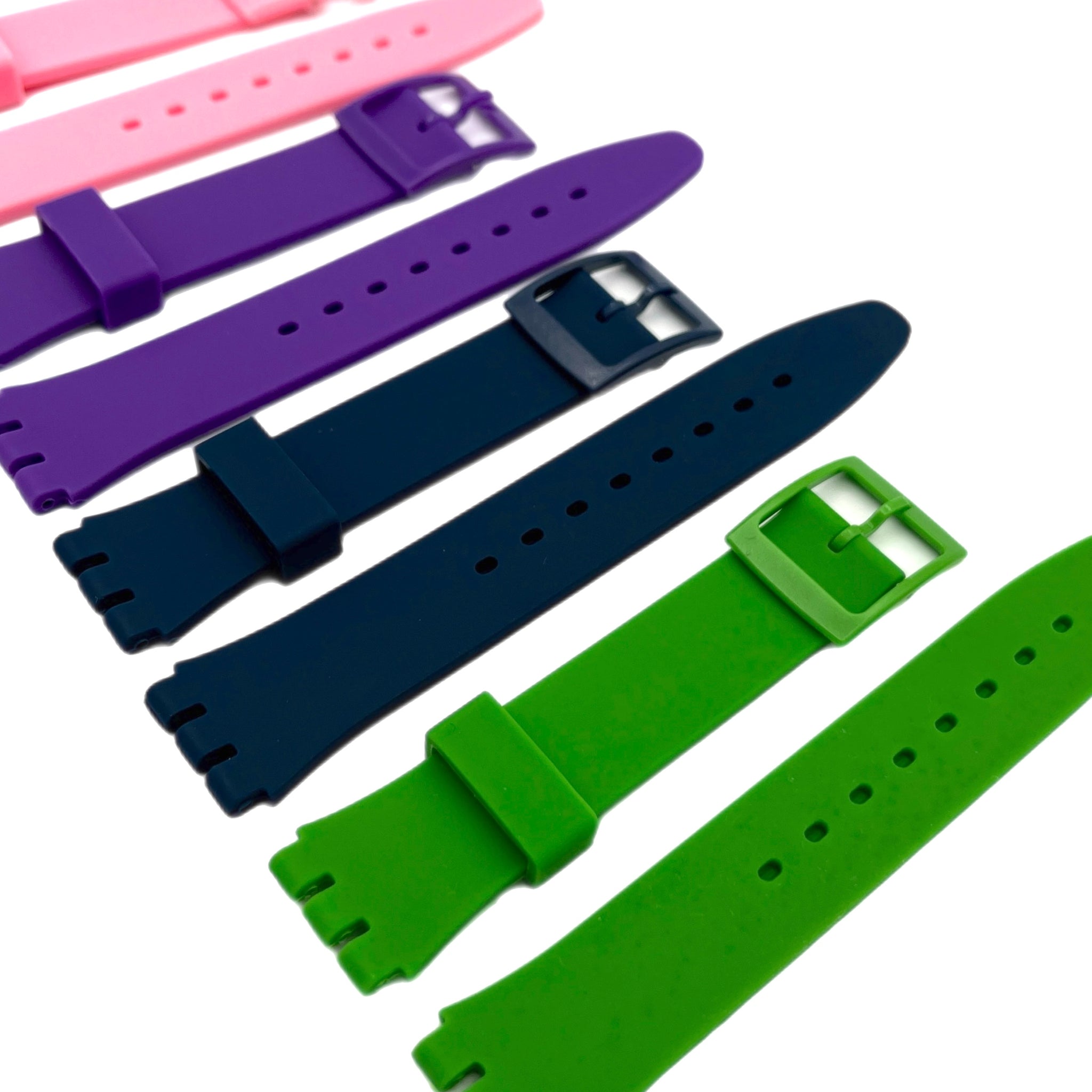 17mm Silicone Replacement Band For Swatch Gent - 12 colors