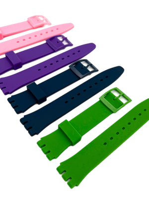 Bracelet de remplacement en silicone 17 mm pour Swatch Gent - 12 couleurs