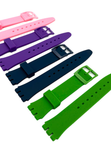 17mm Silicone Replacement Band For Swatch Gent - 12 colors
