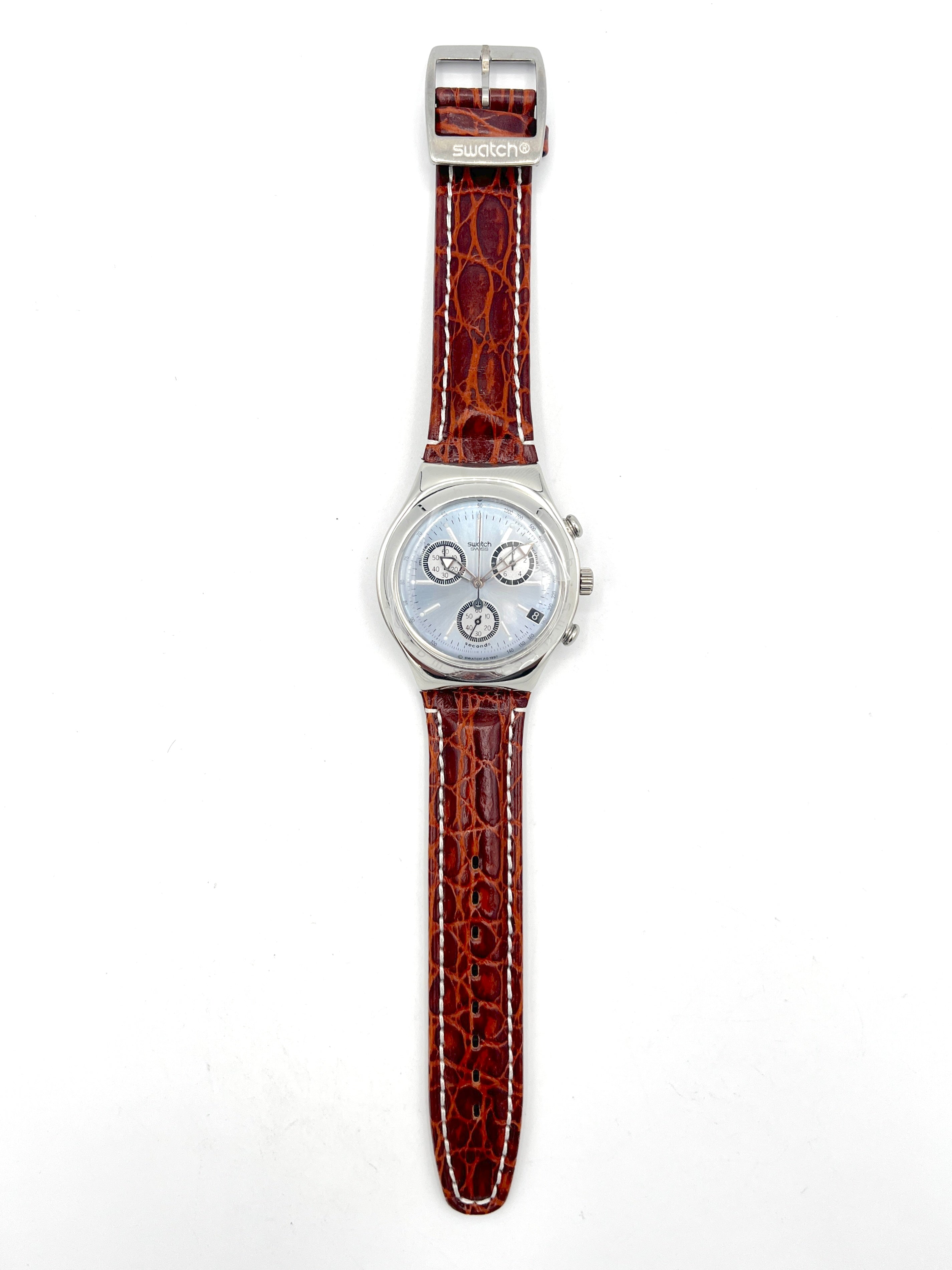 Vintage Swatch Irony Chrono WHEELING YCS408 (1998) - new in box