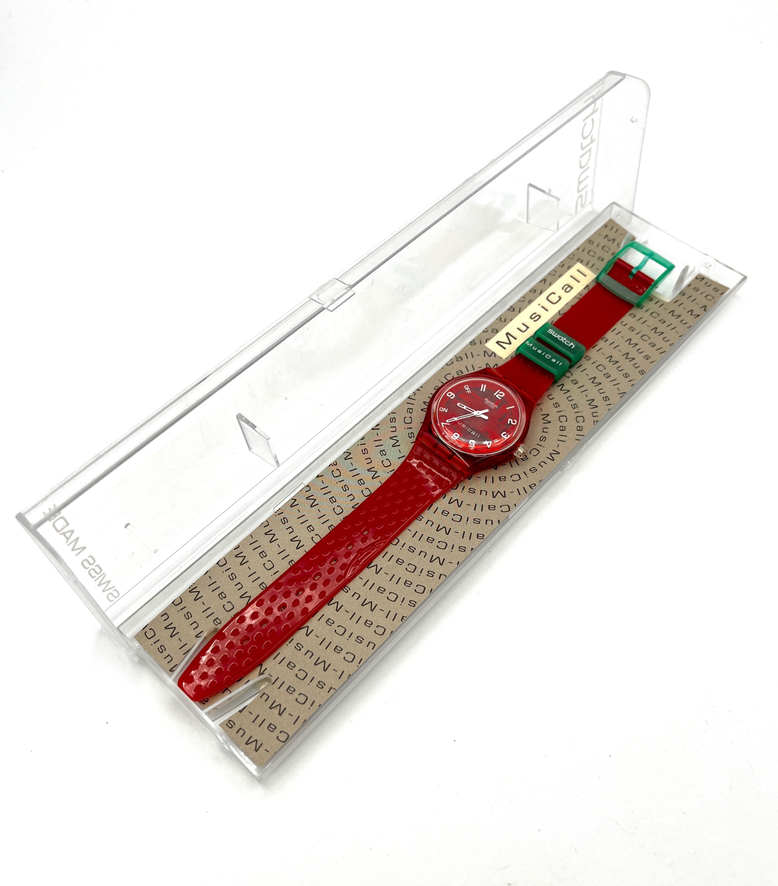 Swatch Musicall RED RHYTHM SLR102 (1997) - vintage Swatch new in box