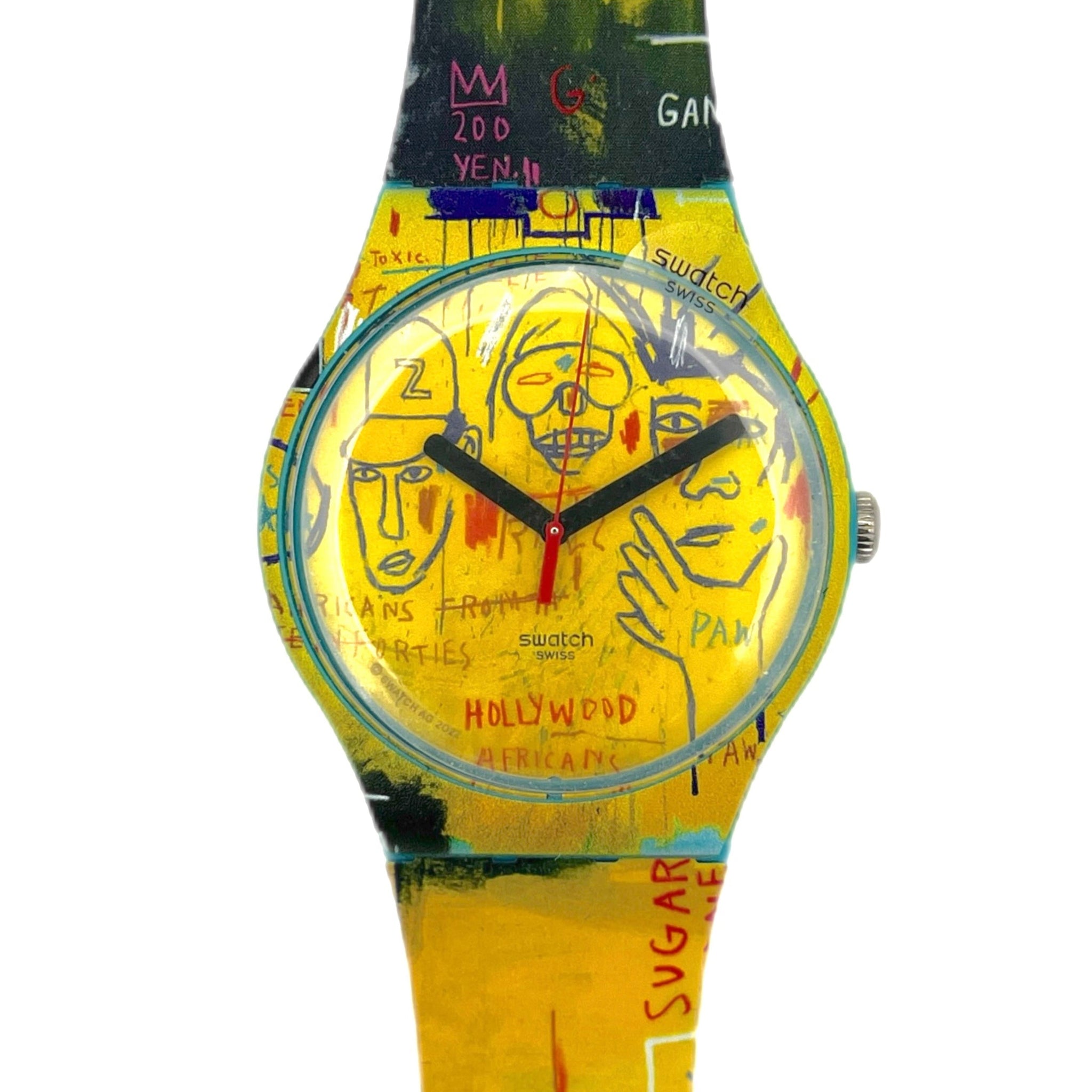Colorful swatch with artistic design HOLLYWOOD AFRICANS BY JEAN-MICHEL BASQUIAT