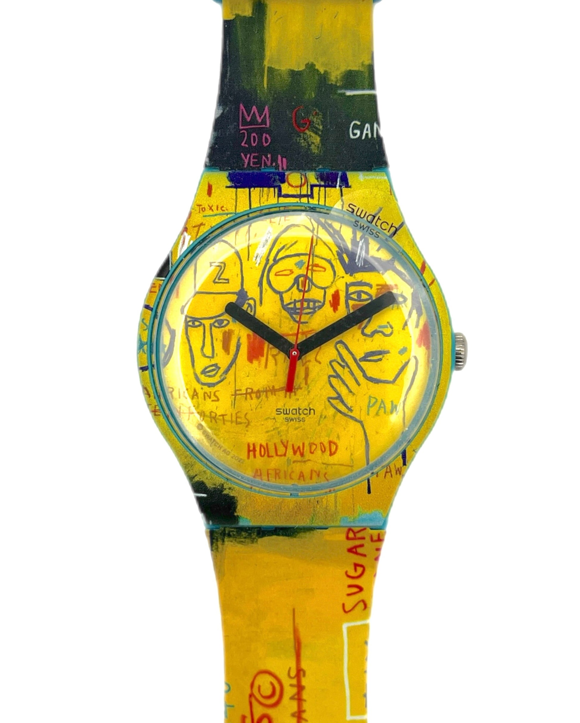Colorful swatch with artistic design HOLLYWOOD AFRICANS BY JEAN-MICHEL BASQUIAT