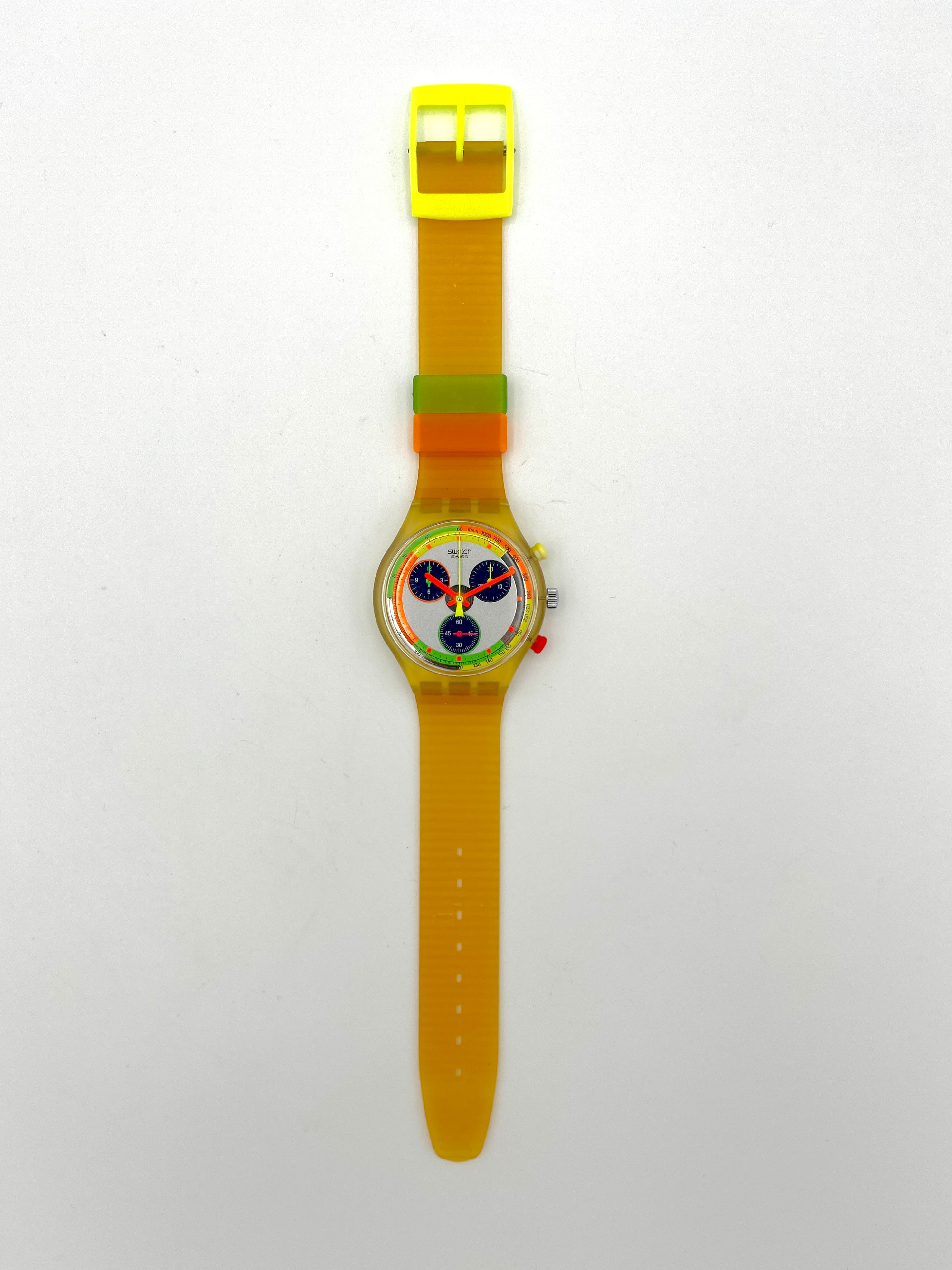 極美品 スウォッチ クロノグラフ JELLY STAG SCK104 1993年 93年 swatch スウォッチ クロノグラフ sck104 ヴィンテージ