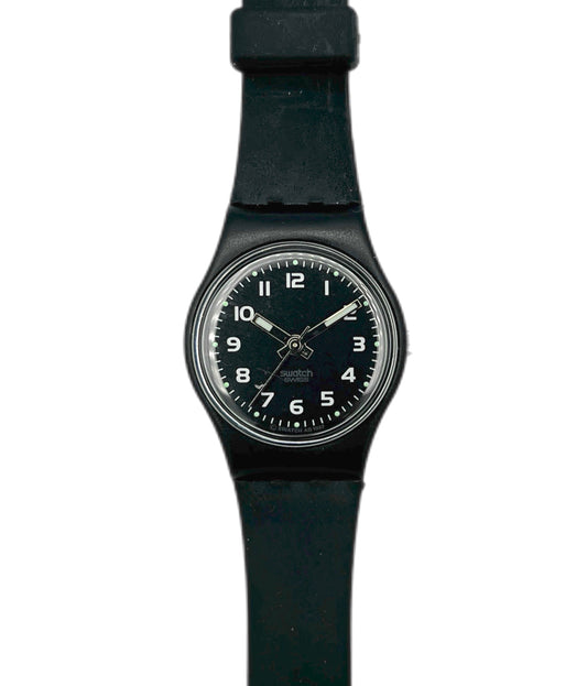 Black lady wristwatch with a white background