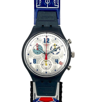 Wristwatch with a unique design on a white background