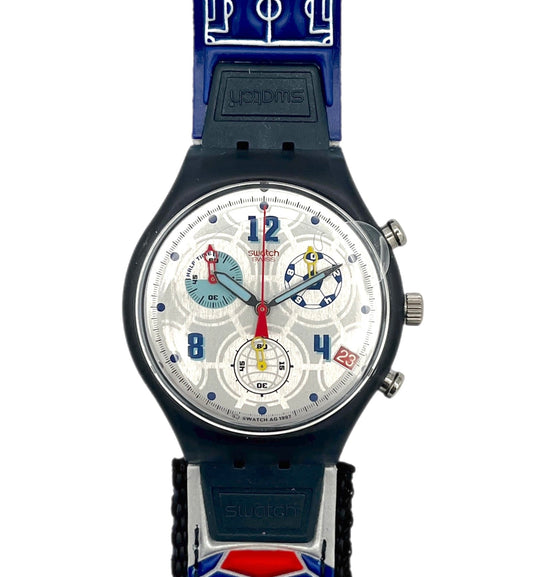 Wristwatch with a unique design on a white background