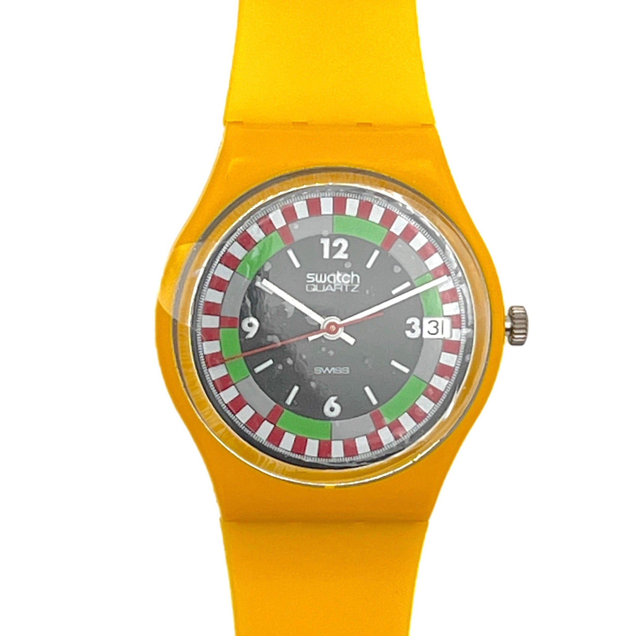 Swatch Gent YELLOW RACER GJ400 (1984) - New And Unworn