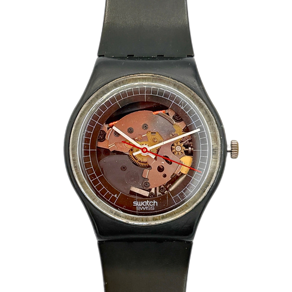 Swatch Gent High Tech II GA101 with transparent case, 1984