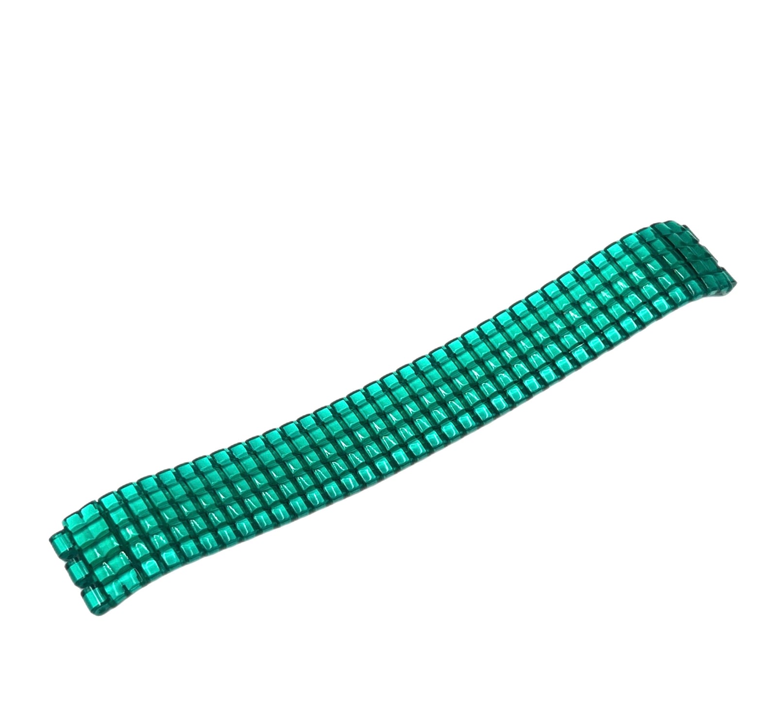 Green checkered belt on a white background