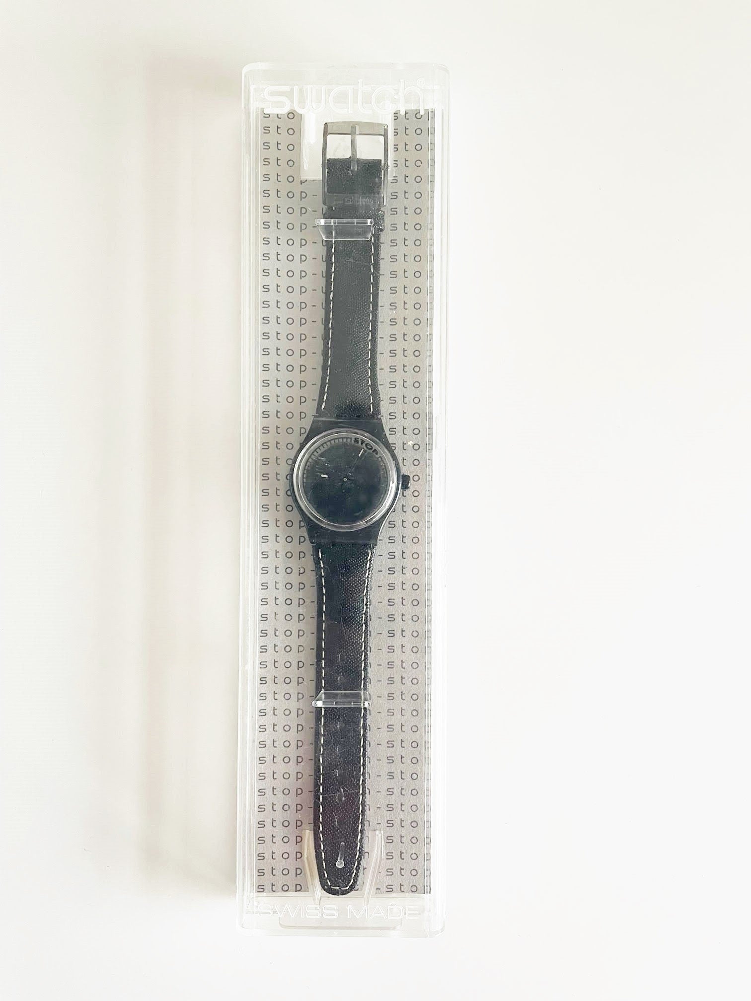Swatch Stop Watch BLACK DECO SSM101 ( 1993)