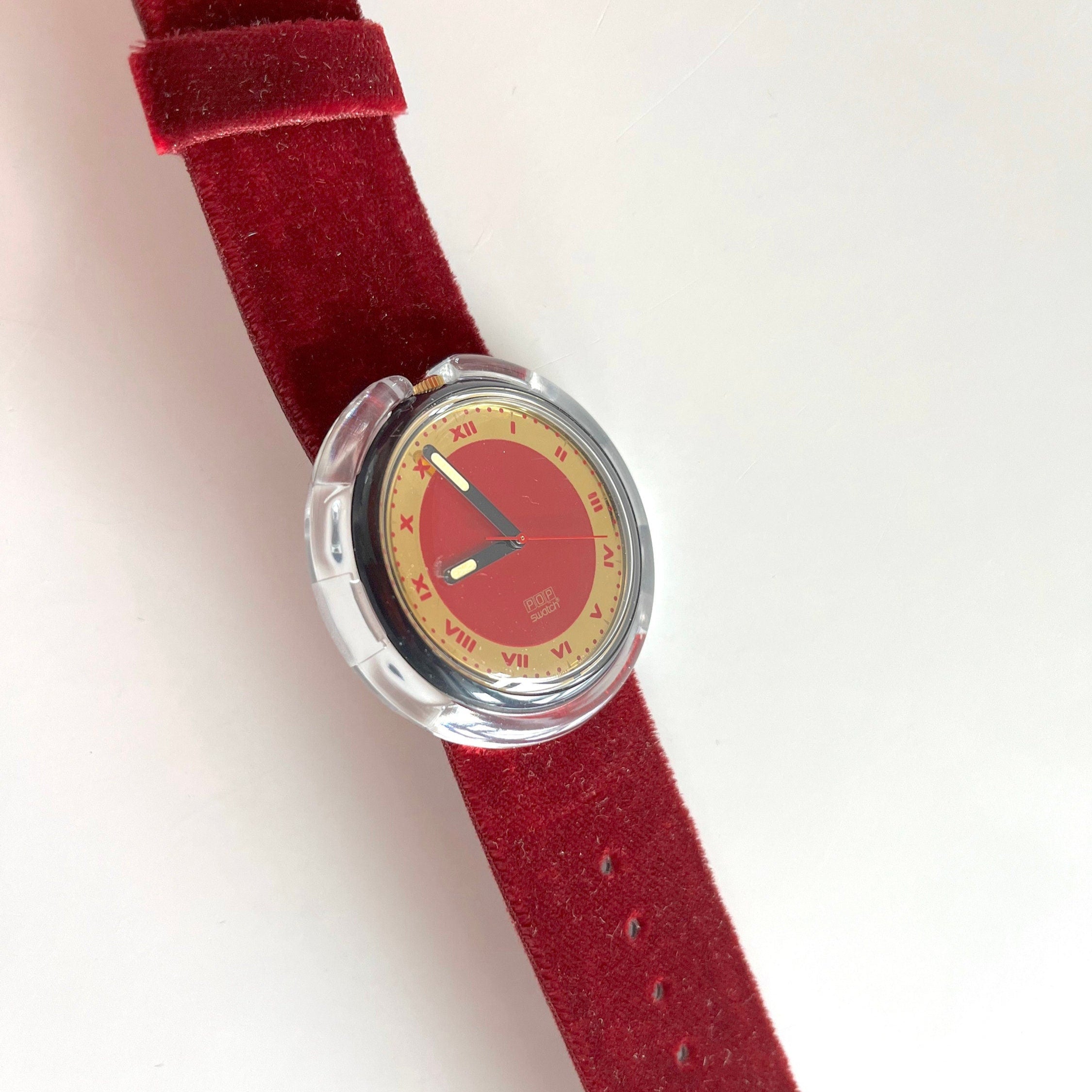 Swatch Watch POP - PWB160 - RED VELVET BRACELET WATCH,  main image 2