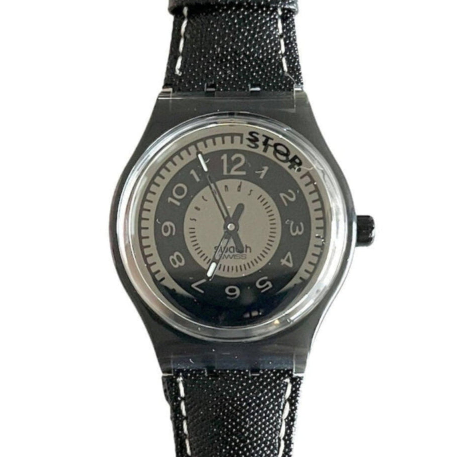 Swatch Stop Watch BLACK DECO SSM101 ( 1993)