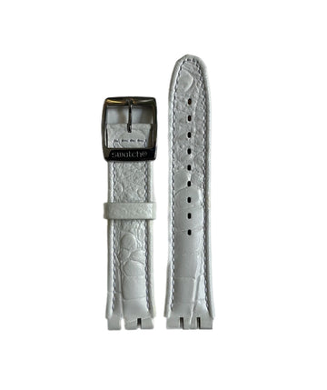 Replacement Band For Original Swatch White Leather 19mm