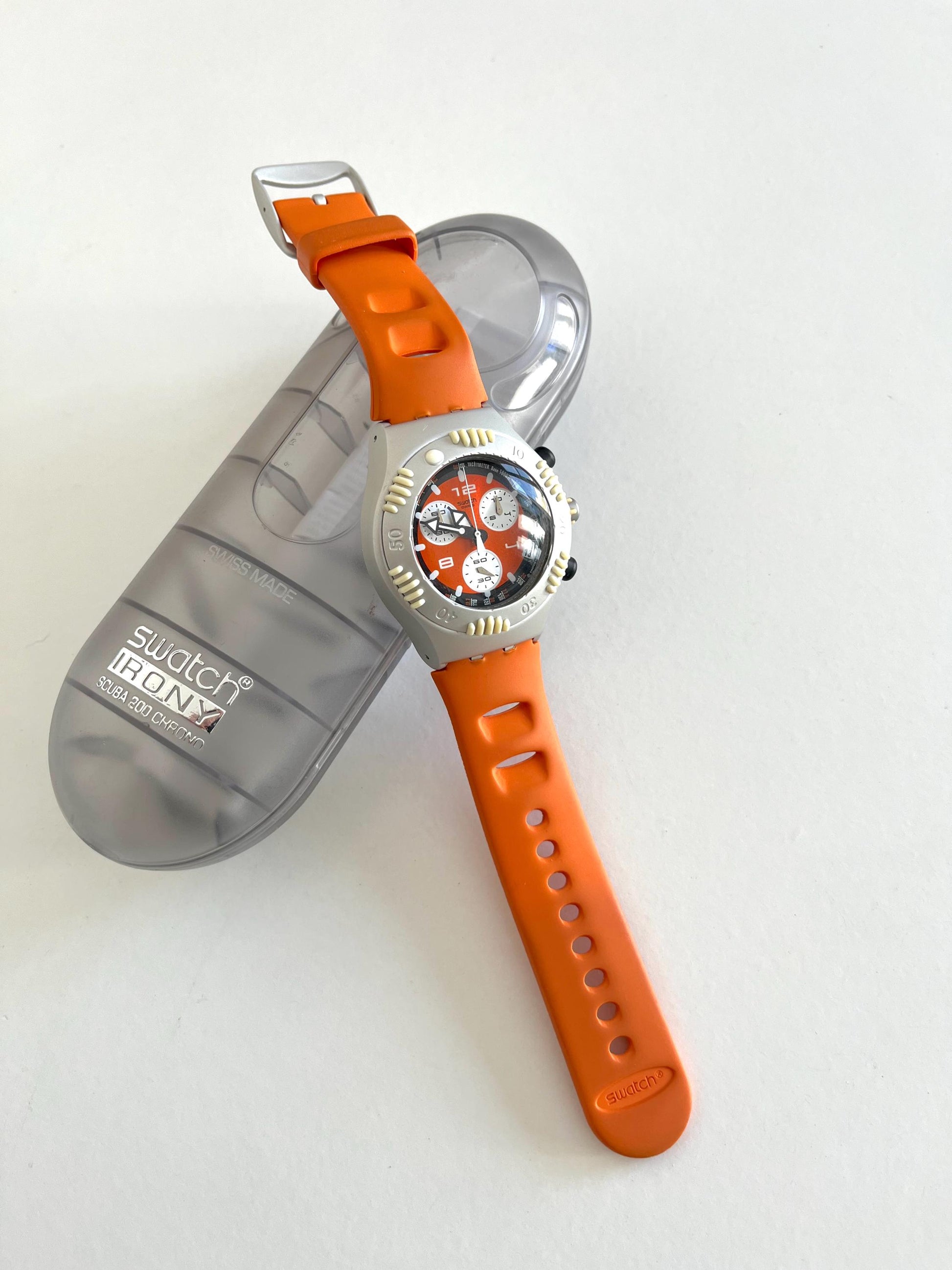 Swatch Irony Scuba 200 Chrono SATSUMA YBS4006 (2000)