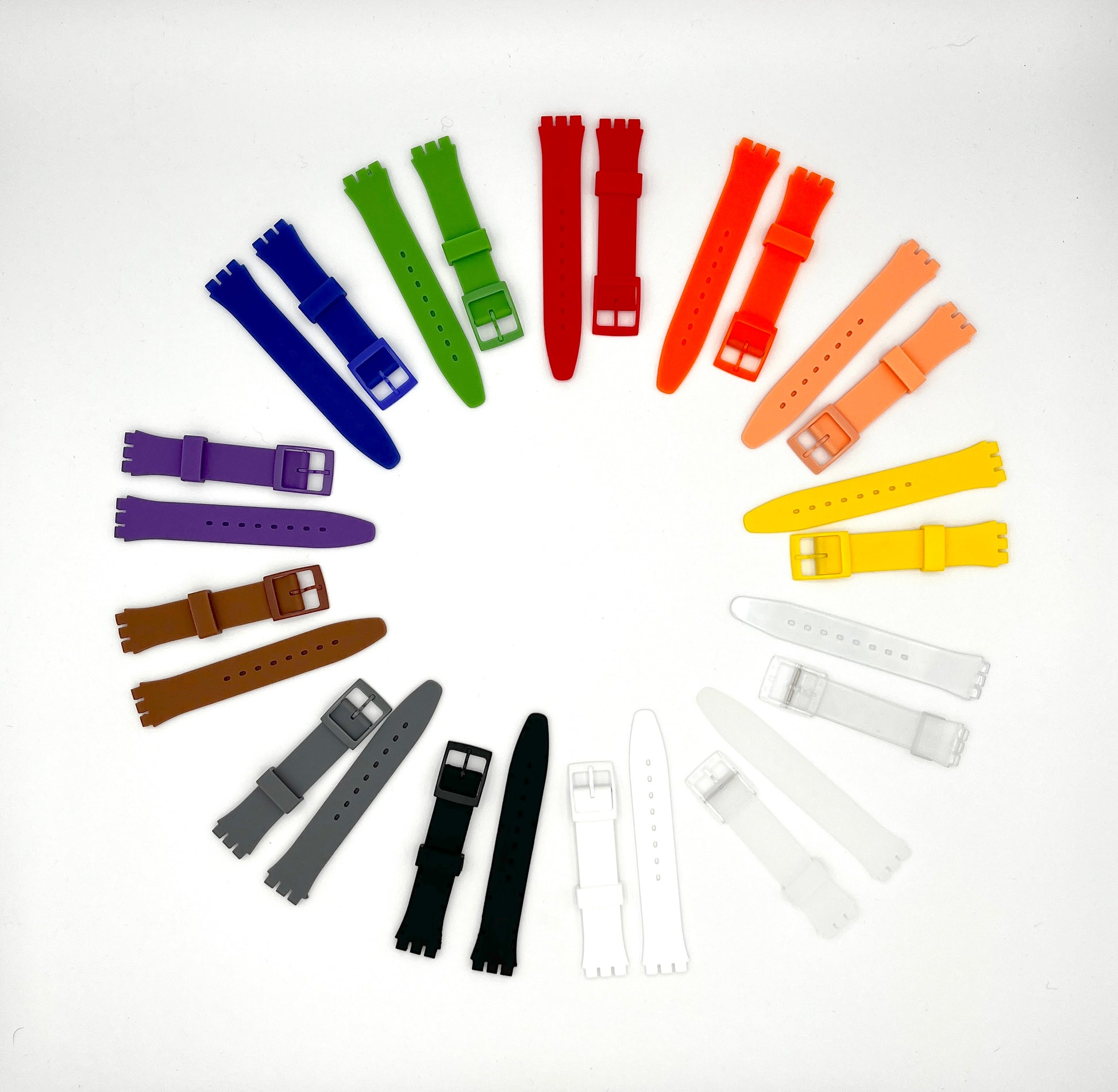 17mm Silicone Replacement Band For Swatch Gent - 12 colors