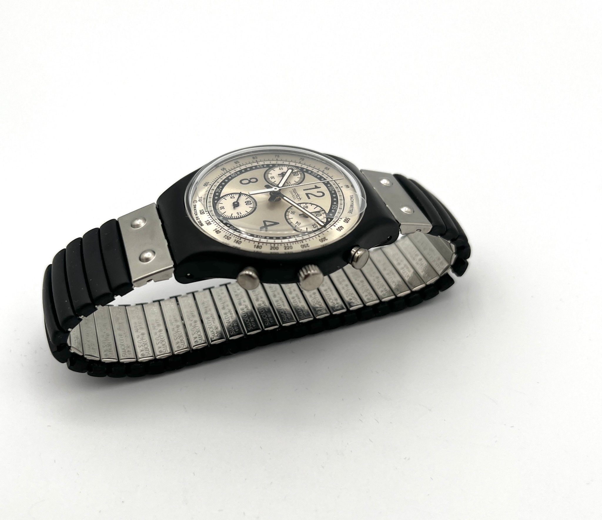 Swatch Chrono METAL EDGE SCB119B (1997) - new in box