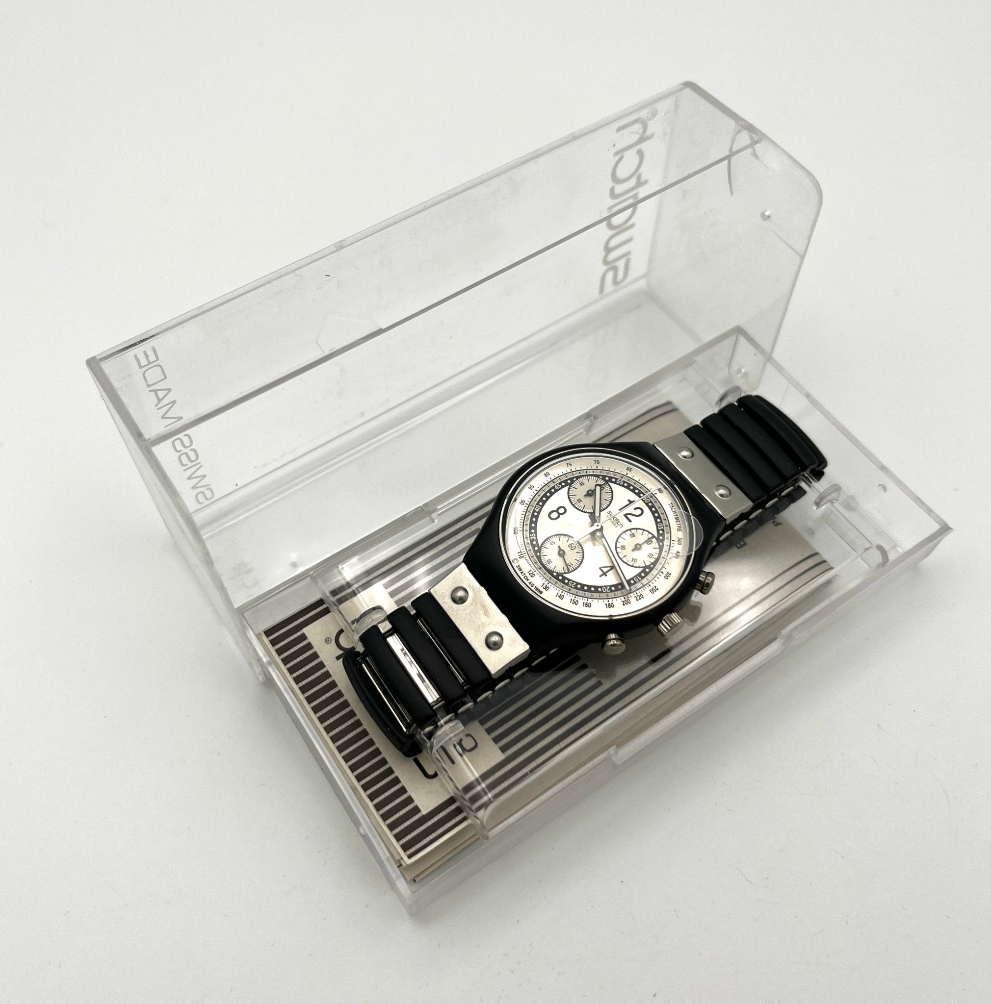 Swatch Chrono METAL EDGE SCB119B (1997) - new in box