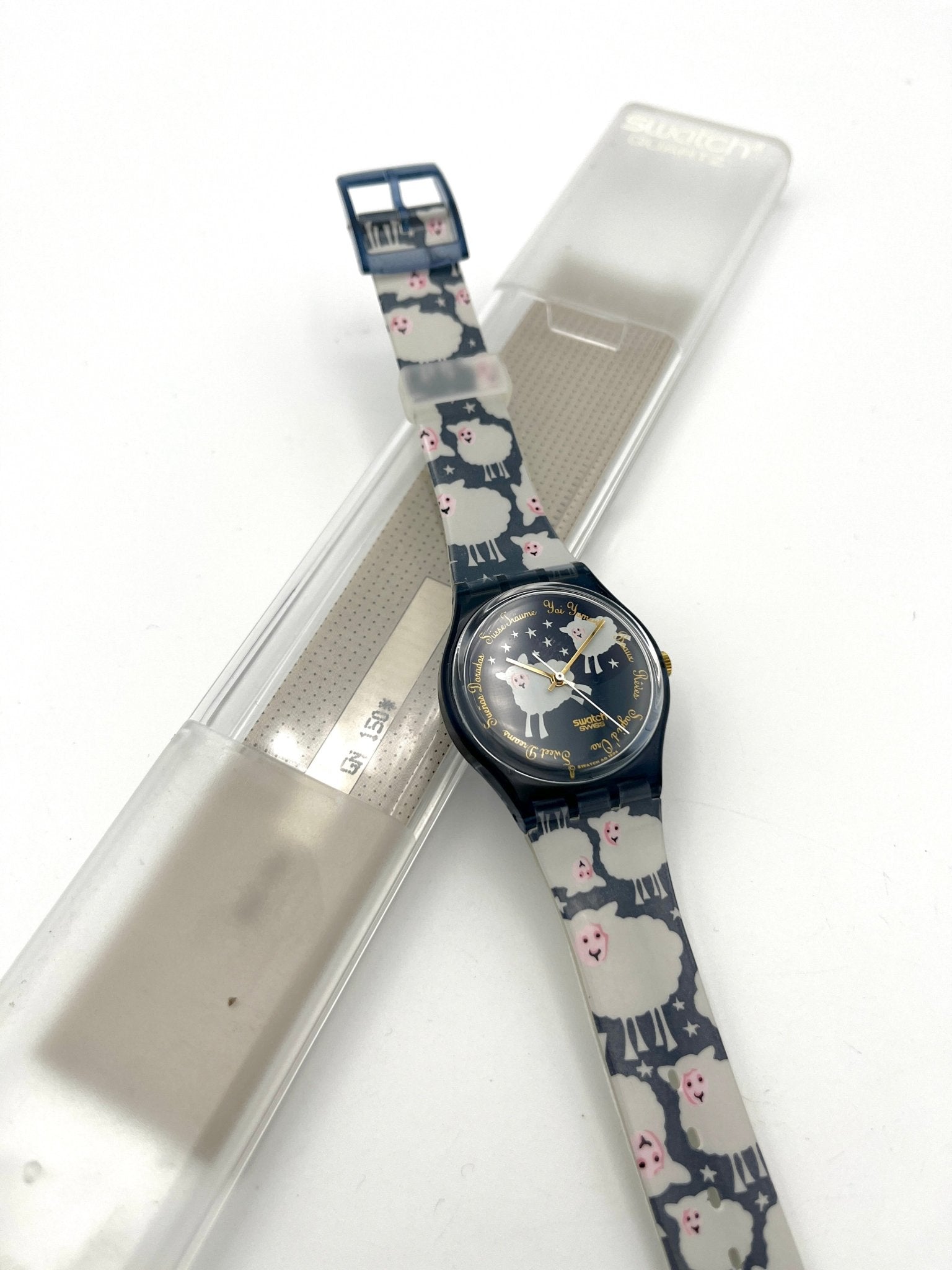 貴重 Maxi Swatch Sheep デザイン Swatch Gent BLACK SHEEP GN150 (1995) - new in box