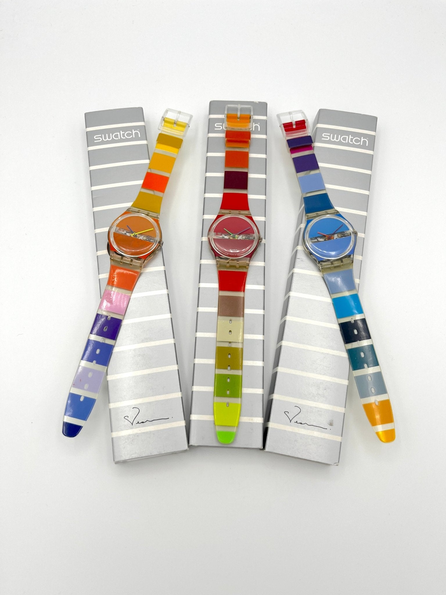 Swatch Gent Painted Time by Stephen Dean GK376 / GK377 / GK378 (2002)